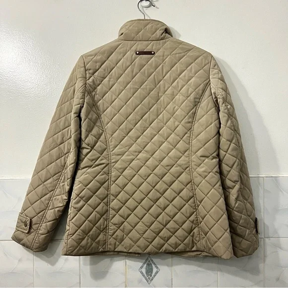 Lauren Ralph Lauren Diamond Quilted Mockneck Jacket Women’s Small Classic Preppy - Picture 10 of 14